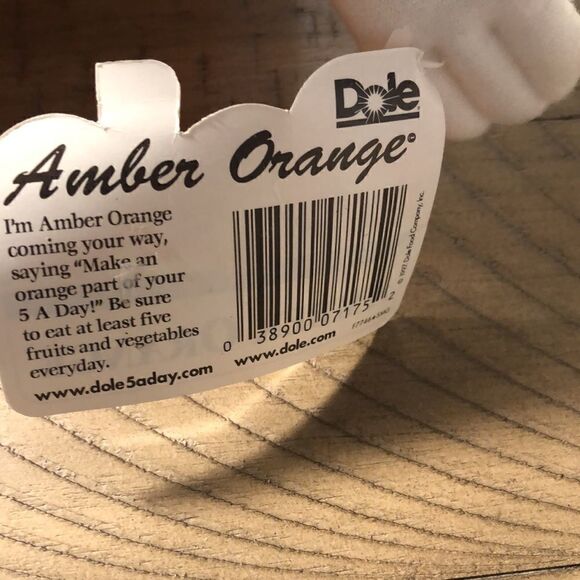NWT Rare 1997 Amber Orange 🍊 Doll by Dole Polyester Washable Fun gift. - Picture 9 of 16